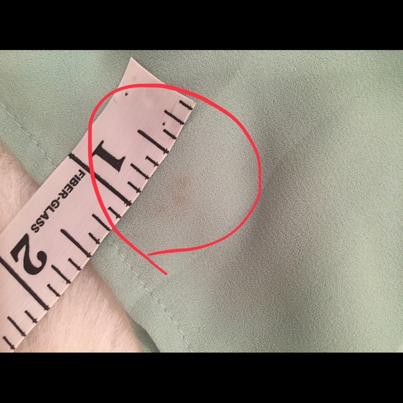 LOFT mint green pleated sheer blouse size medium - Picture 4 of 7